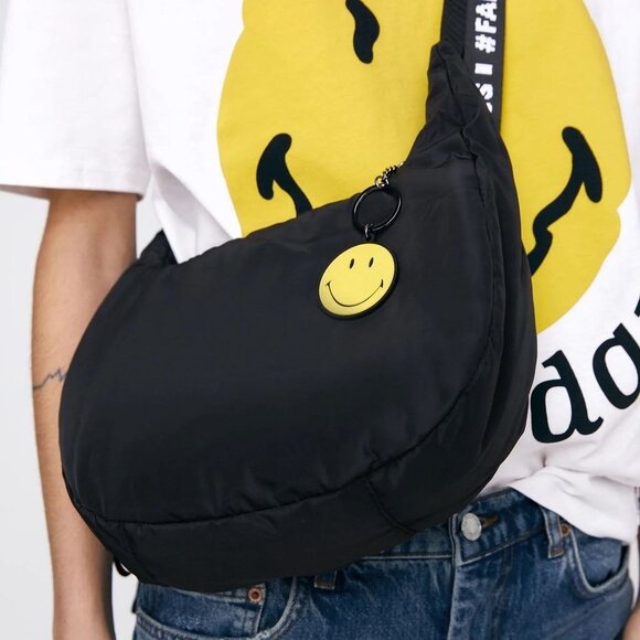 Zara X Smiley Happy Collection Black Crossbody Bag - Picture 11 of 11